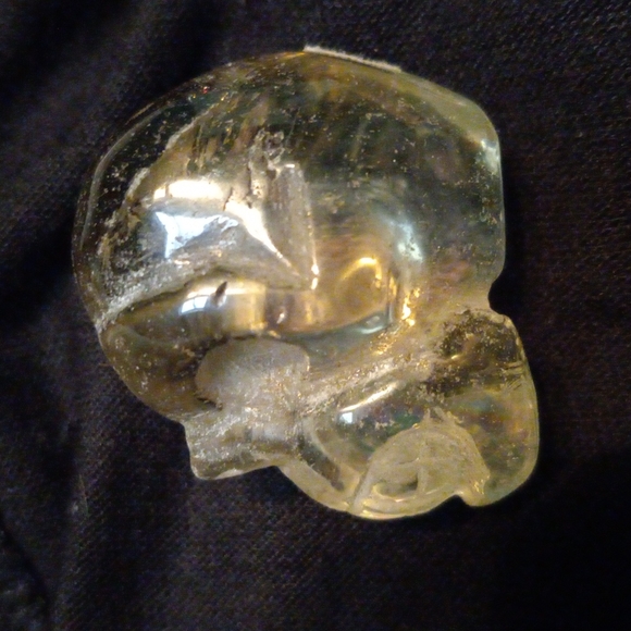 One of a kind citrine quartz gemstone skull - Picture 3 of 5